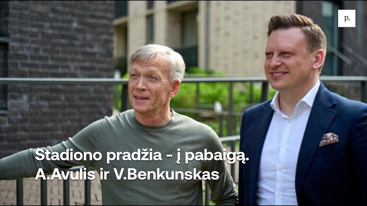 Stadiono pradžia - į pabaigą. V. Benkunskas ir A. Avulis