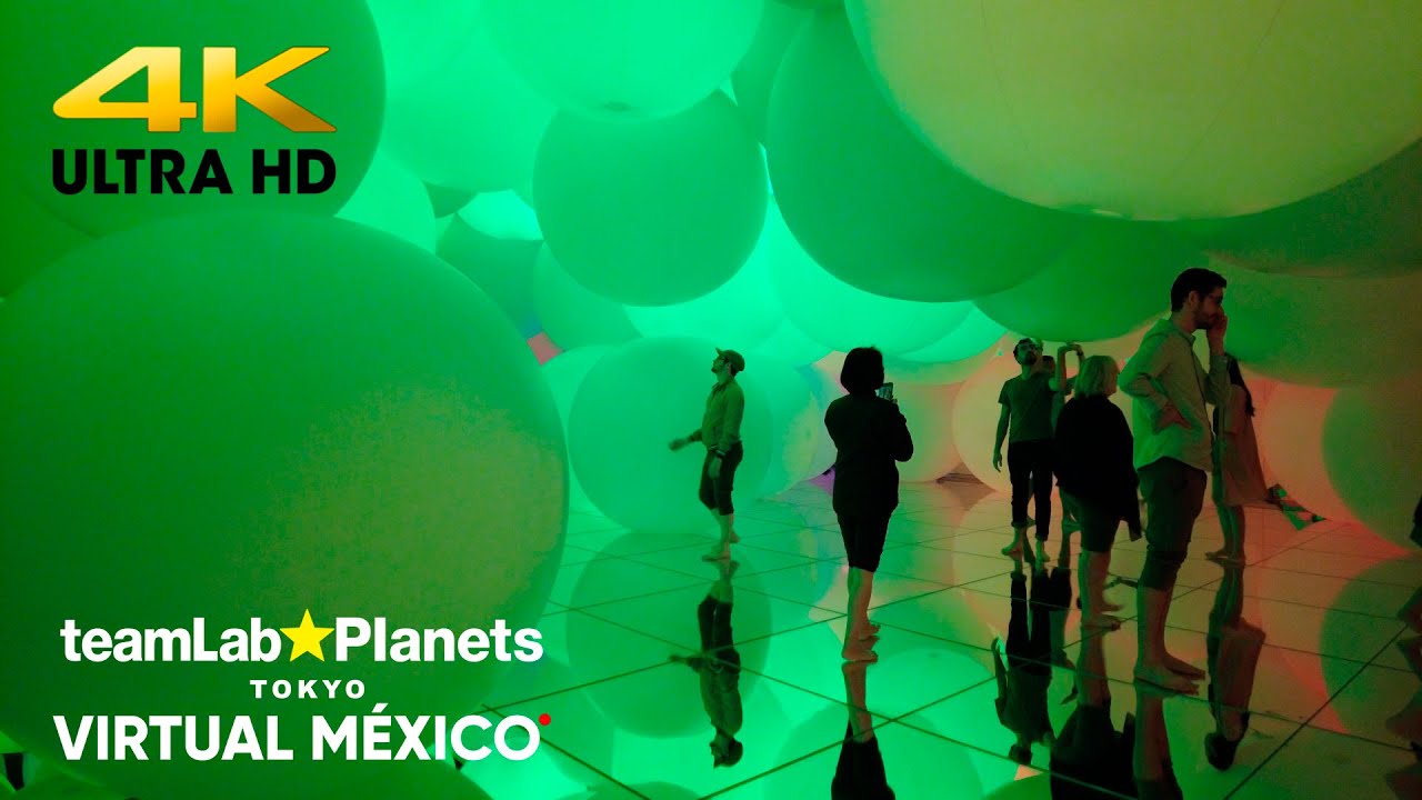 🔴 [4K] TeamLab Planets TOKYO in Odaiba | チームラボ プラネッツ ASMR BINAURAL Subs