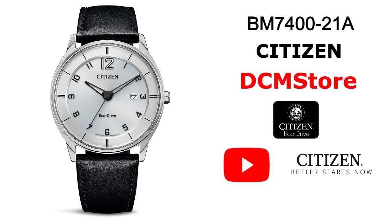 BM7400-21A Citizen Dress Silver Dial Leather