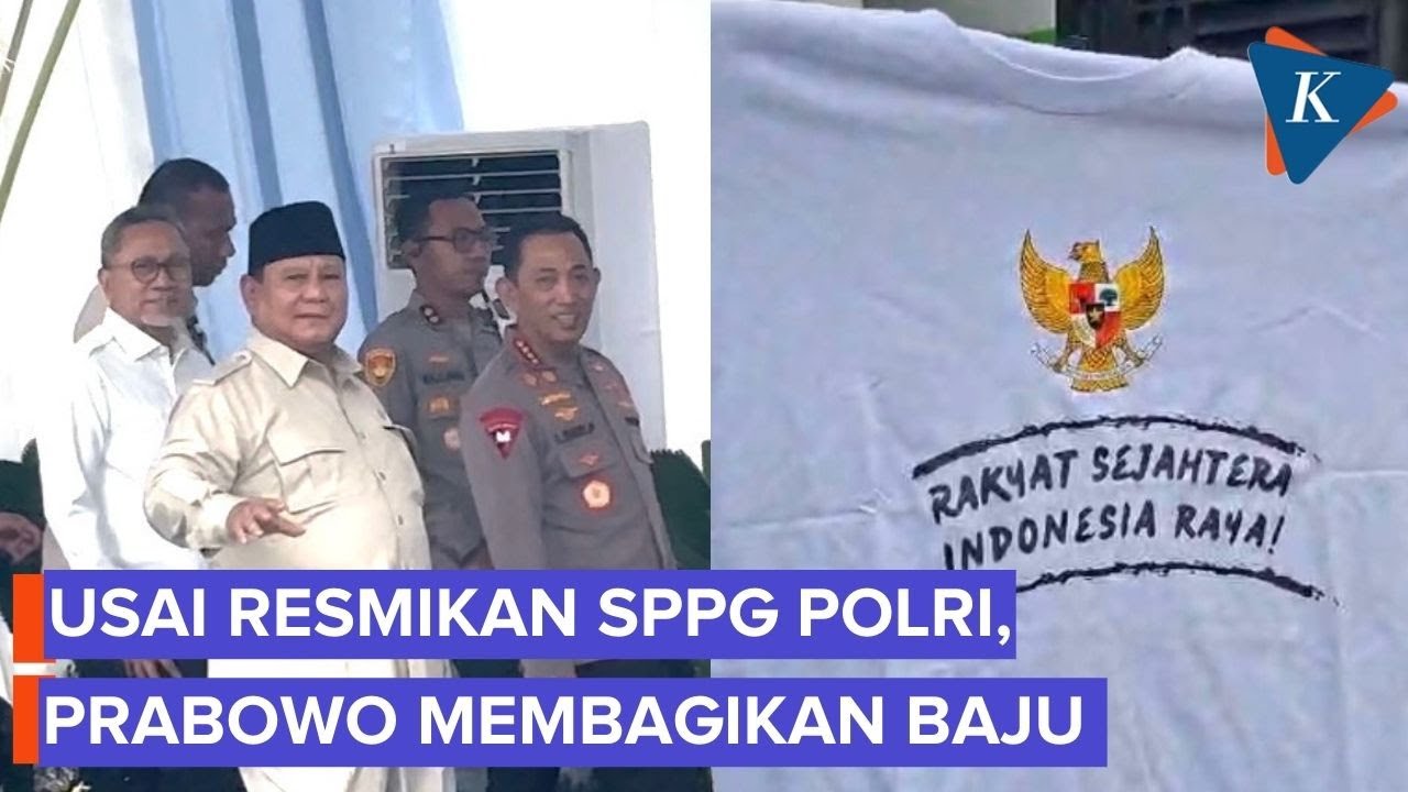 Momen Prabowo Menyapa Warga, Bagikan Baju “Rakya Sejahtera Indonesia Raya”