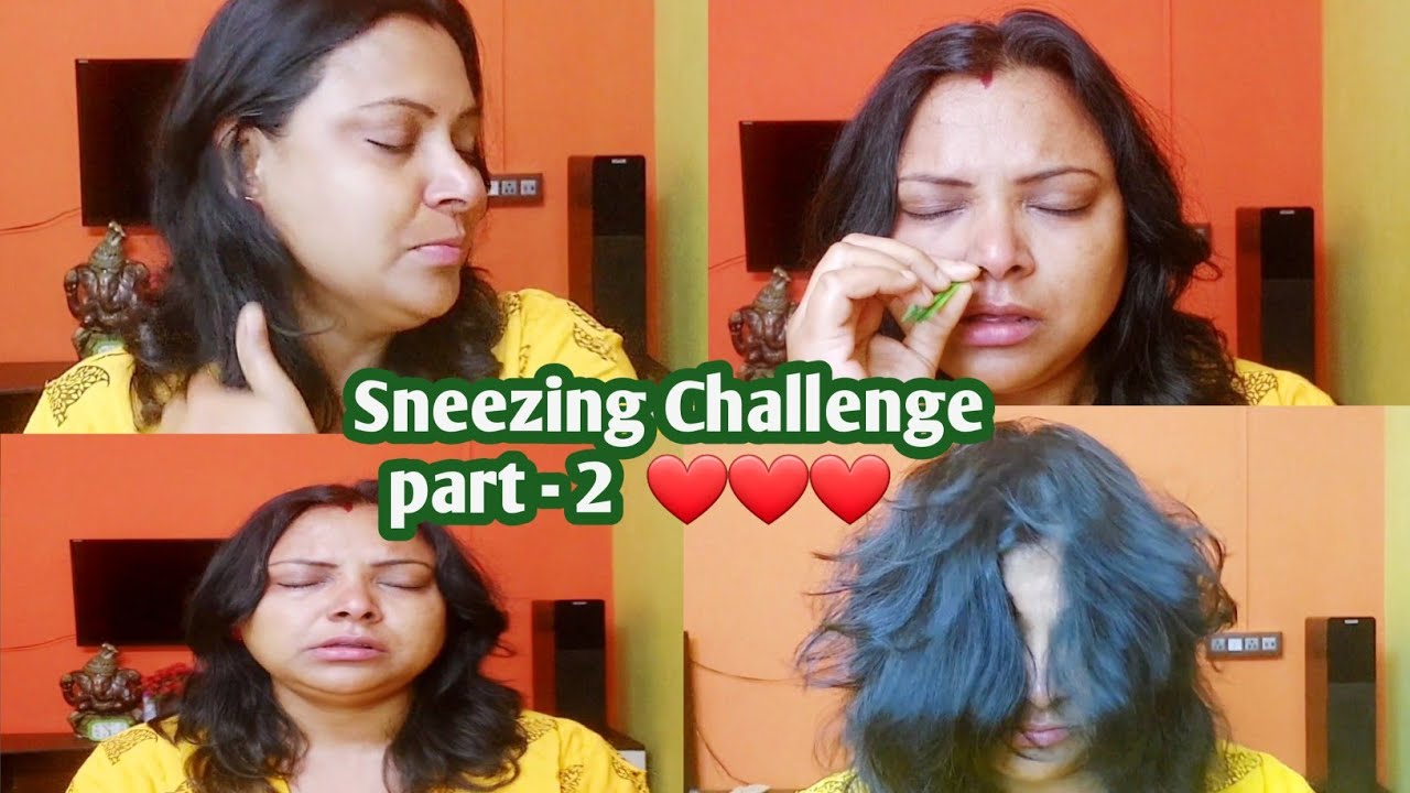 Part - 2 ||  Sneezing Challenge With Grass || Requested Video || Funny & Comedy Challenge🤣🤣🤣