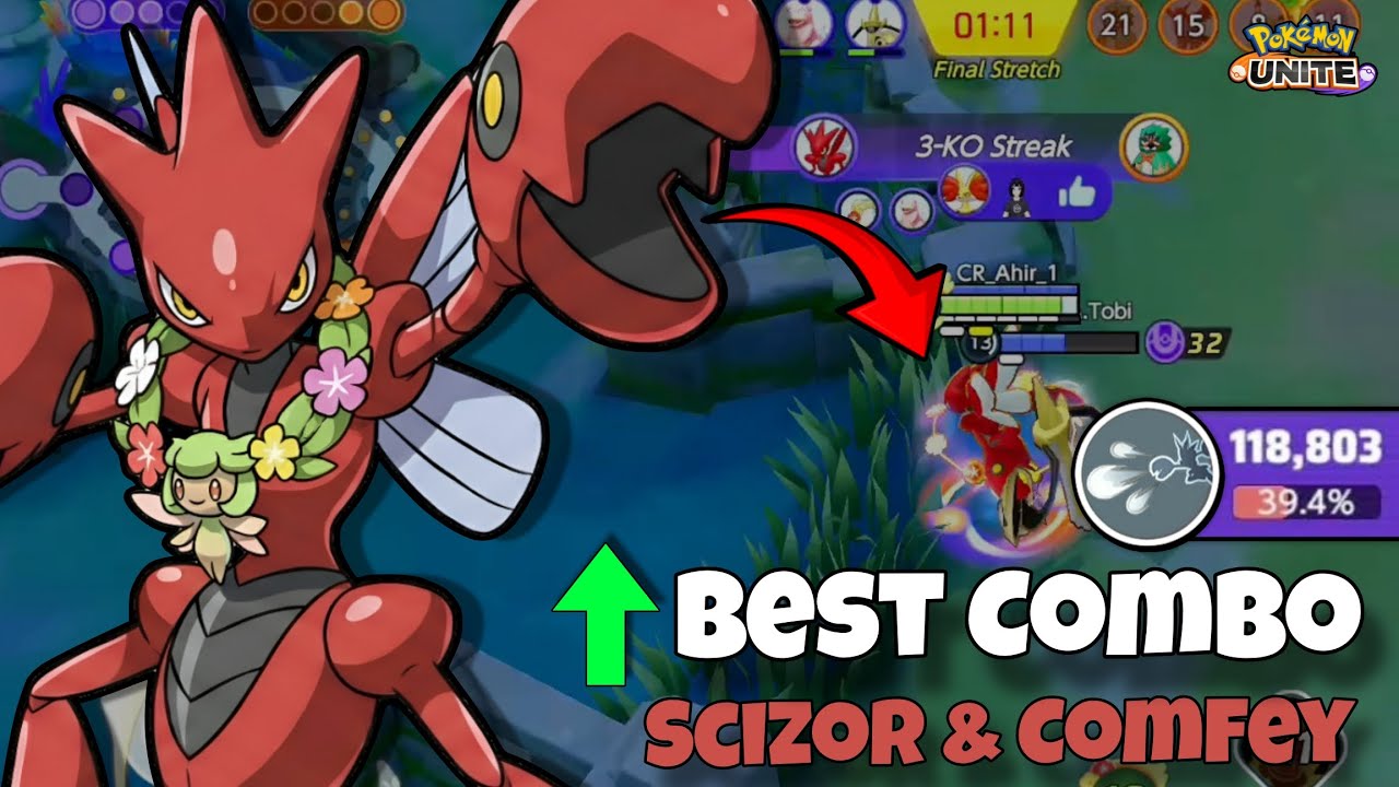 Best Duo's 🔥: Best Combo For Master Ranking Scizor With Comfey Totally Broken ⬆️ | Pokémon Unite