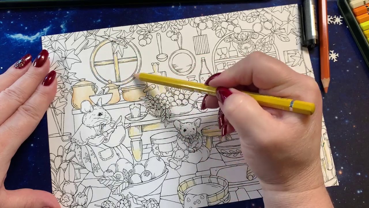 Adult Coloring - Kanoko Egusa Kitchen scene