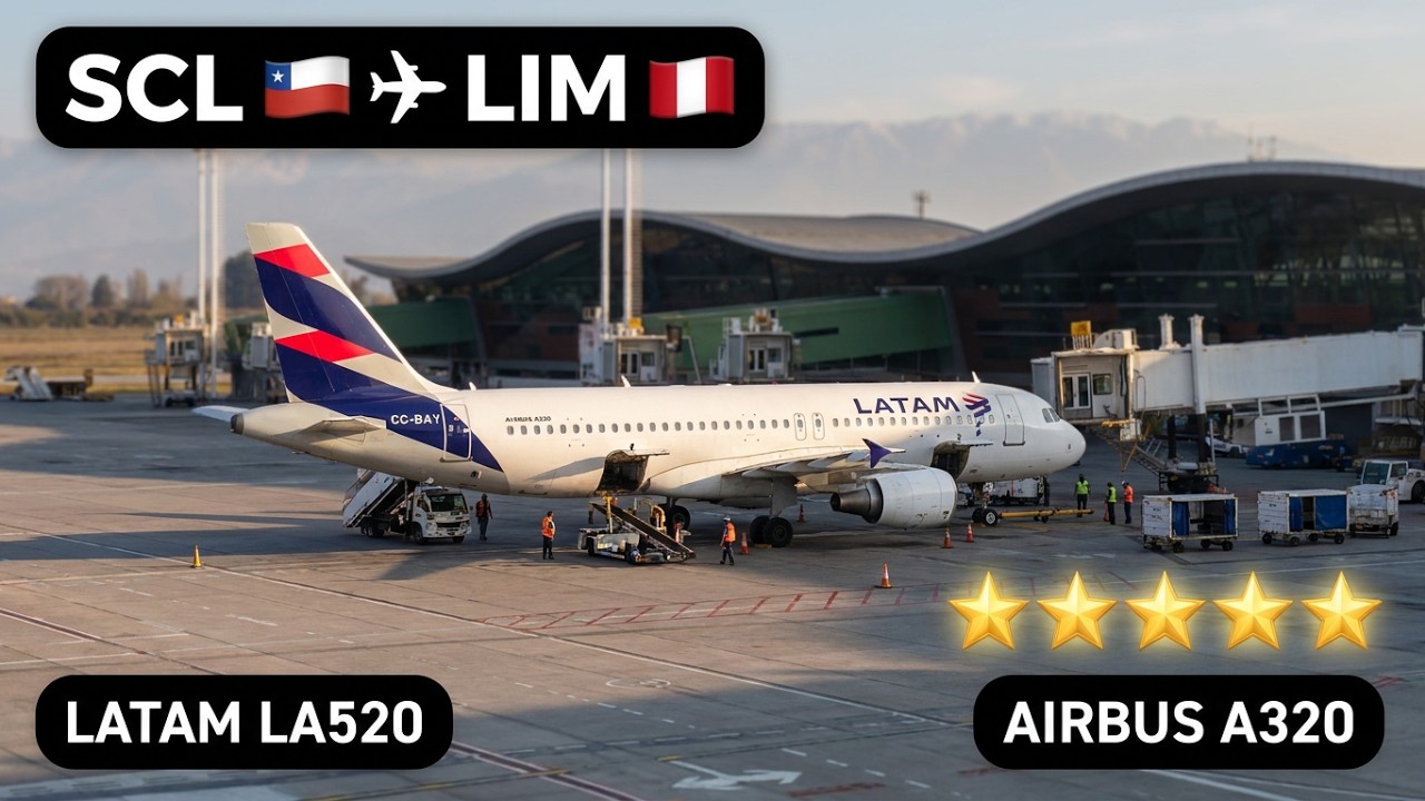 LATAM LA520 | 🇨🇱 Santiago (SCL) - Lima (LIM) 🇵🇪 | Airbus A320 | Economy