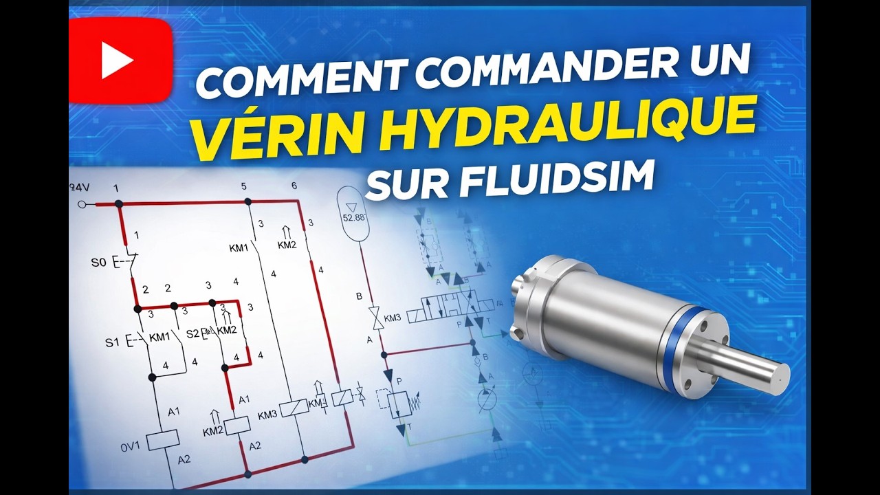 COMMANDE ELECTRIQUE D'UN VERIN HYDRAULIQUE SUR FluidSIM : ACTION SUR LES ELECTROVANNES