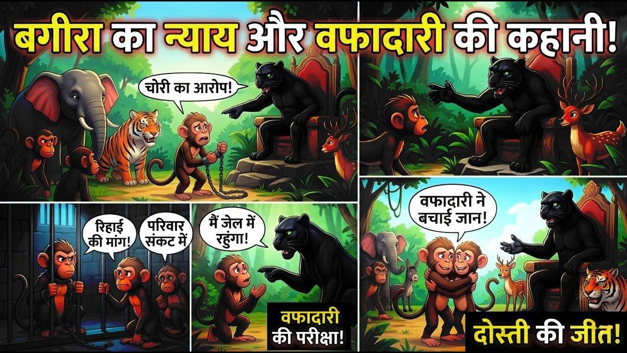 दोस्त के लिए मौत कबूल 😢 | शेर भी रह गया दंग | #youtubekids #hindistoryforkids #viral #story #cartoon