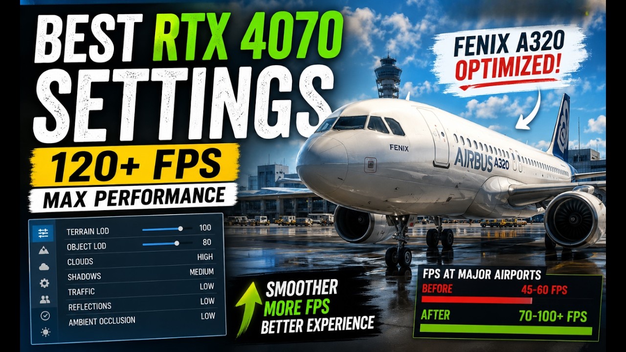 These RTX 4070 Settings DOUBLED My FPS! (120+ FPS Guide) - MSFS 24
