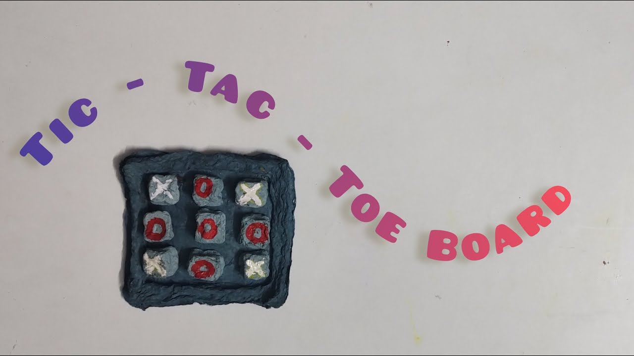 How to make paper clay and tic-tac-toe board game using paper clay | In Tamil | Easy steps | Rs=0/-|
