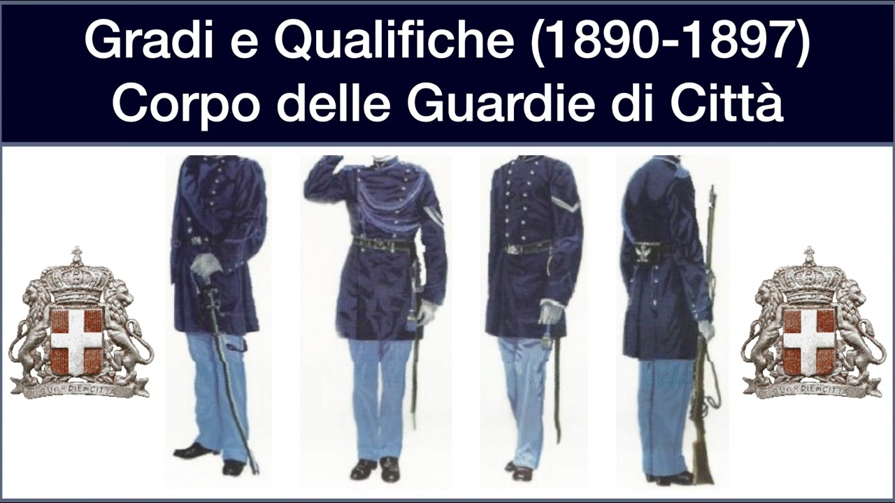 Gradi e Qualifiche Corpo delle Guardie di Città (1890-1897)