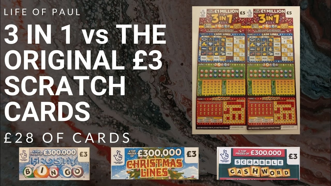 Brand new &pound;5 3 in 1 scratch cards vs the original &pound;3 scratch tickets