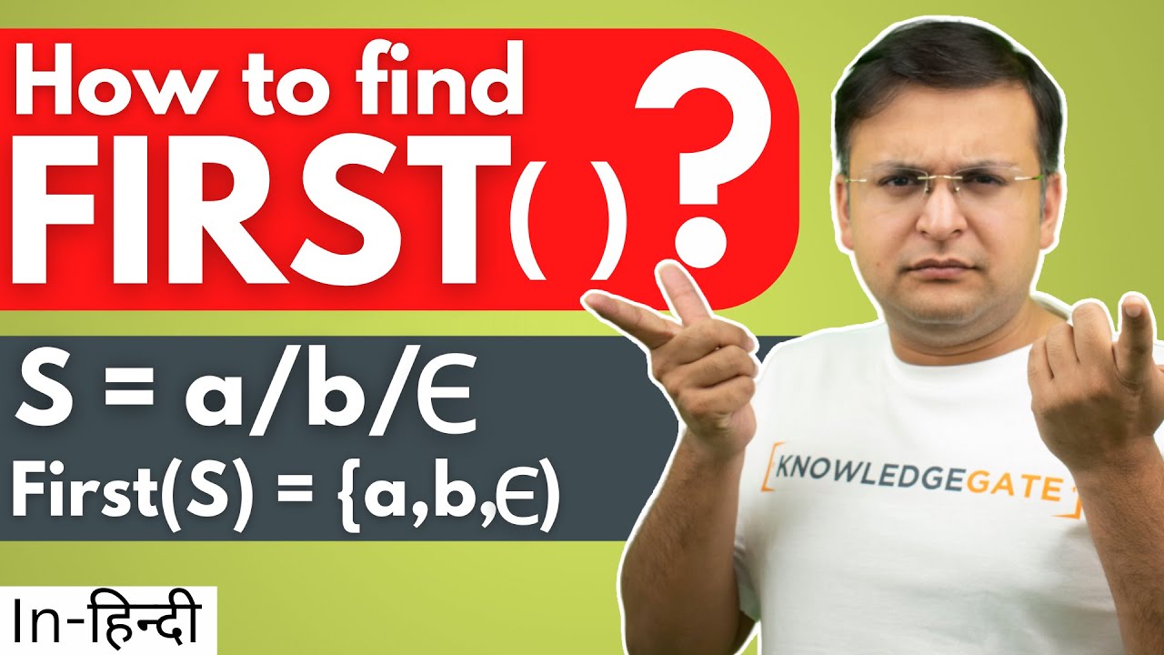 Find First Function | First and Follow in Compiler design