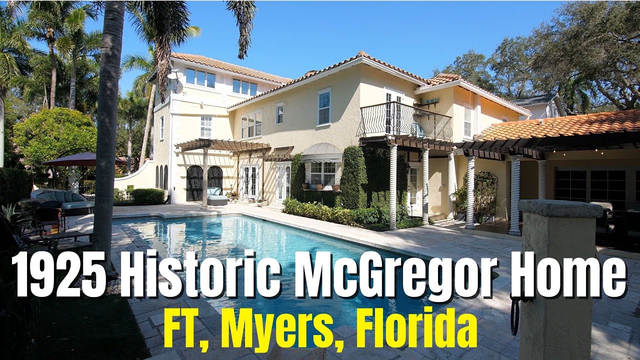 1925 Mediterranean Architectural Style Home - Historic SW Florida, McGregor Blvd. Downtown FT Myers.