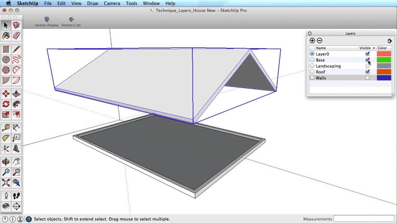 Обучающая серия SketchUp: Слои