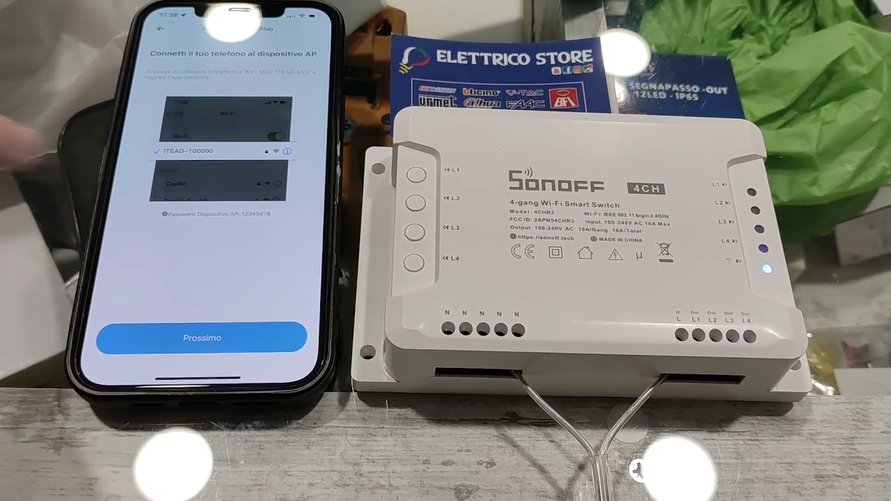 collegamento sonoff 4 canali con ewlink
