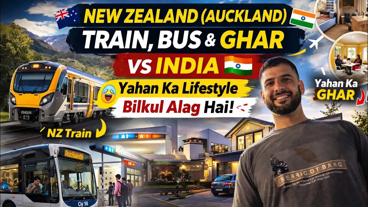 Auckland Mein Indian Life | Bus Stand, Train Station, Mall Aur Ghar Ka Reality Tour 🇳🇿