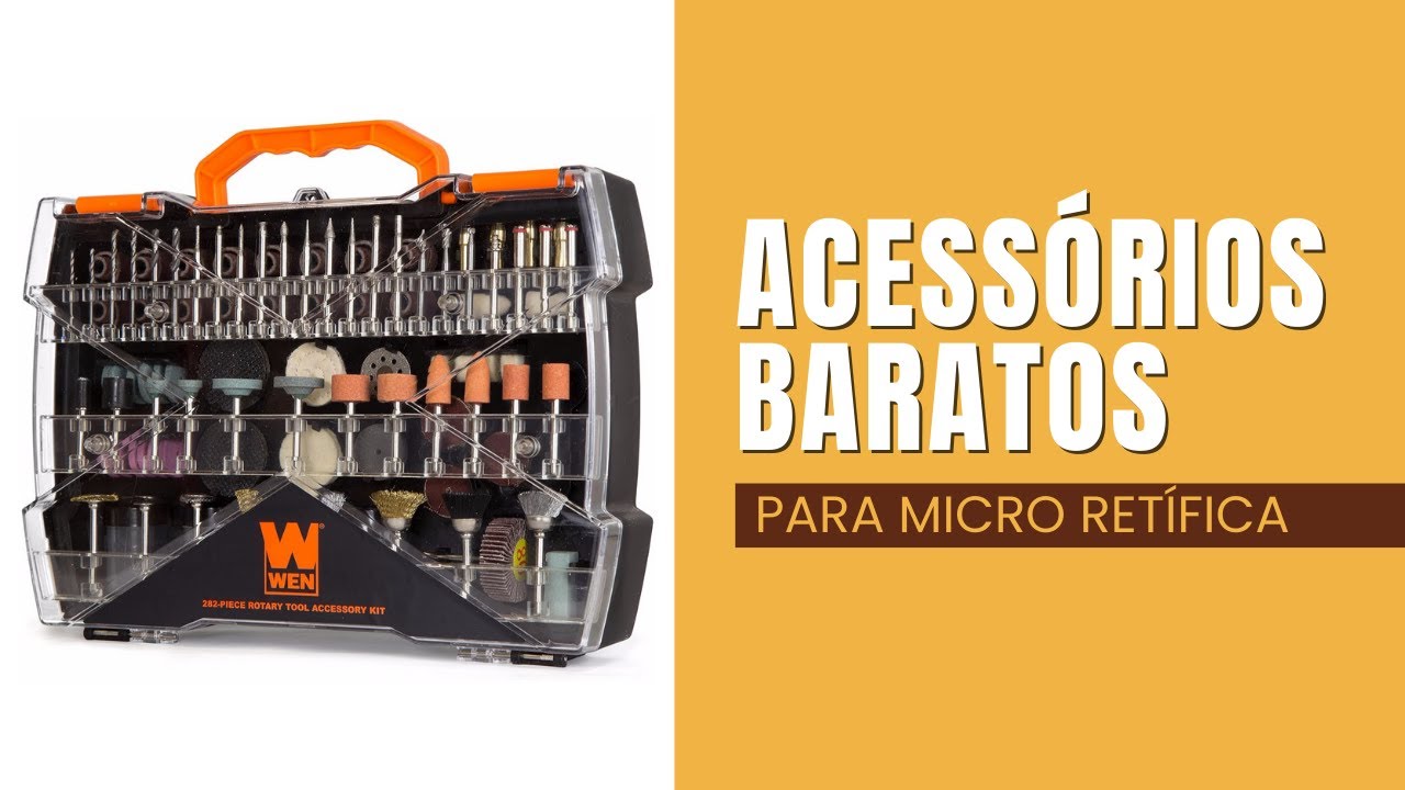 Acessórios baratos para micro retífica (Kit WEN + eixo flexível)