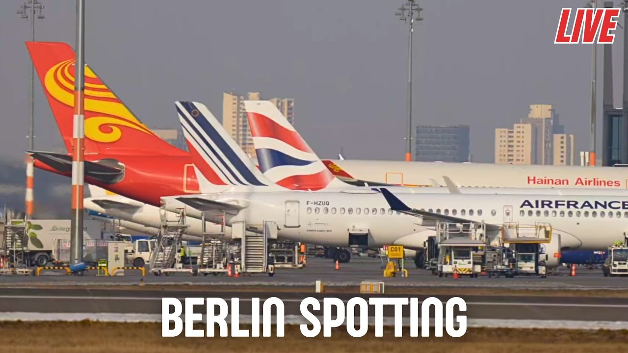 LIVE Berlin Airport Plane Spotting BER, 18.02.2026