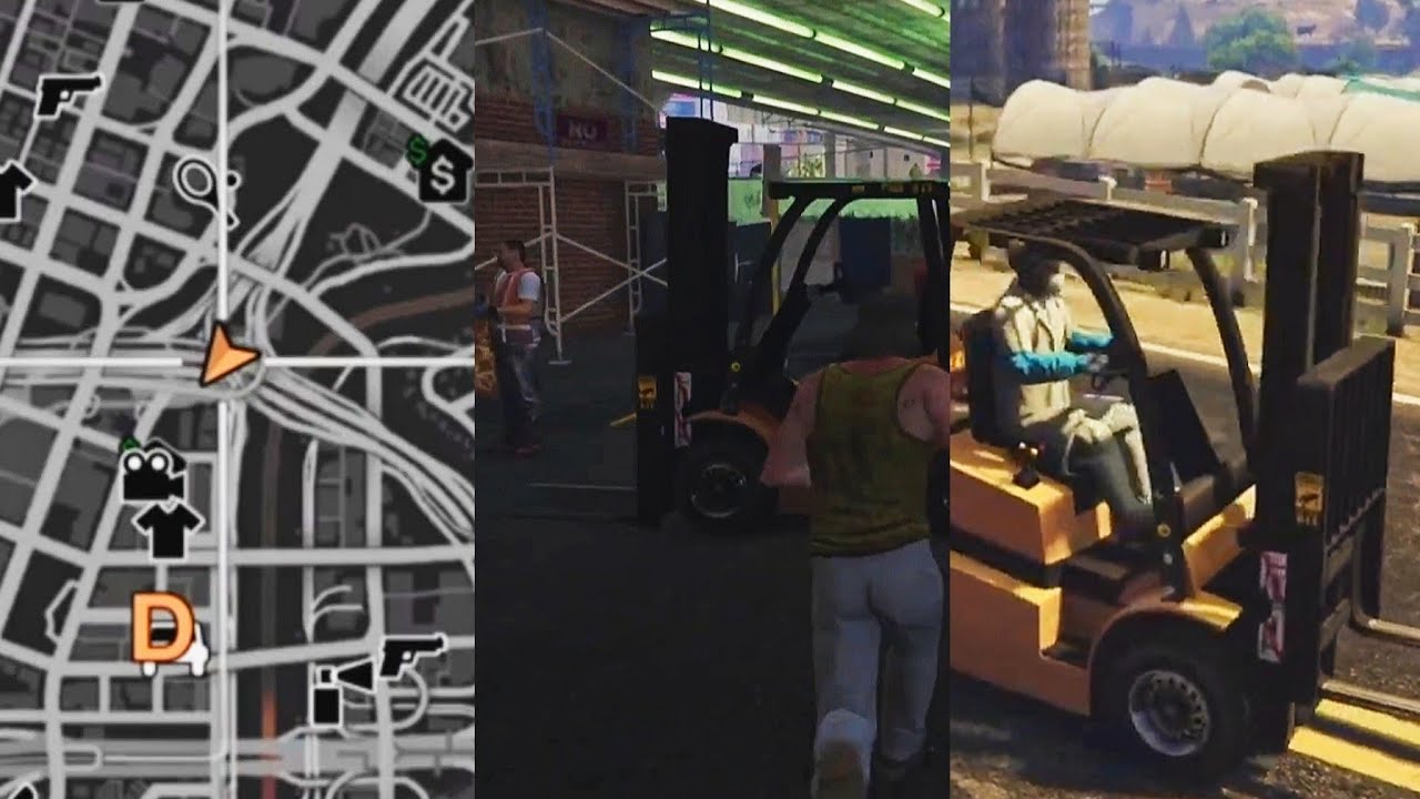 How to get a Forklift in Director Mode easy : GTA V Forklift Location Los Santos