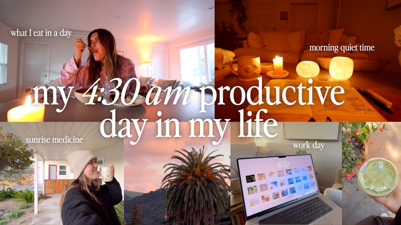 my 4:30 AM morning 🌞 productive day in my life, what I eat in a day, healthy habits