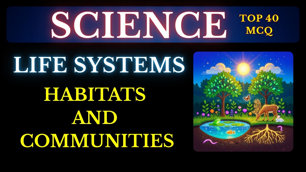Life Systems  - Habitats and Communities | 40 MCQs Must-Know