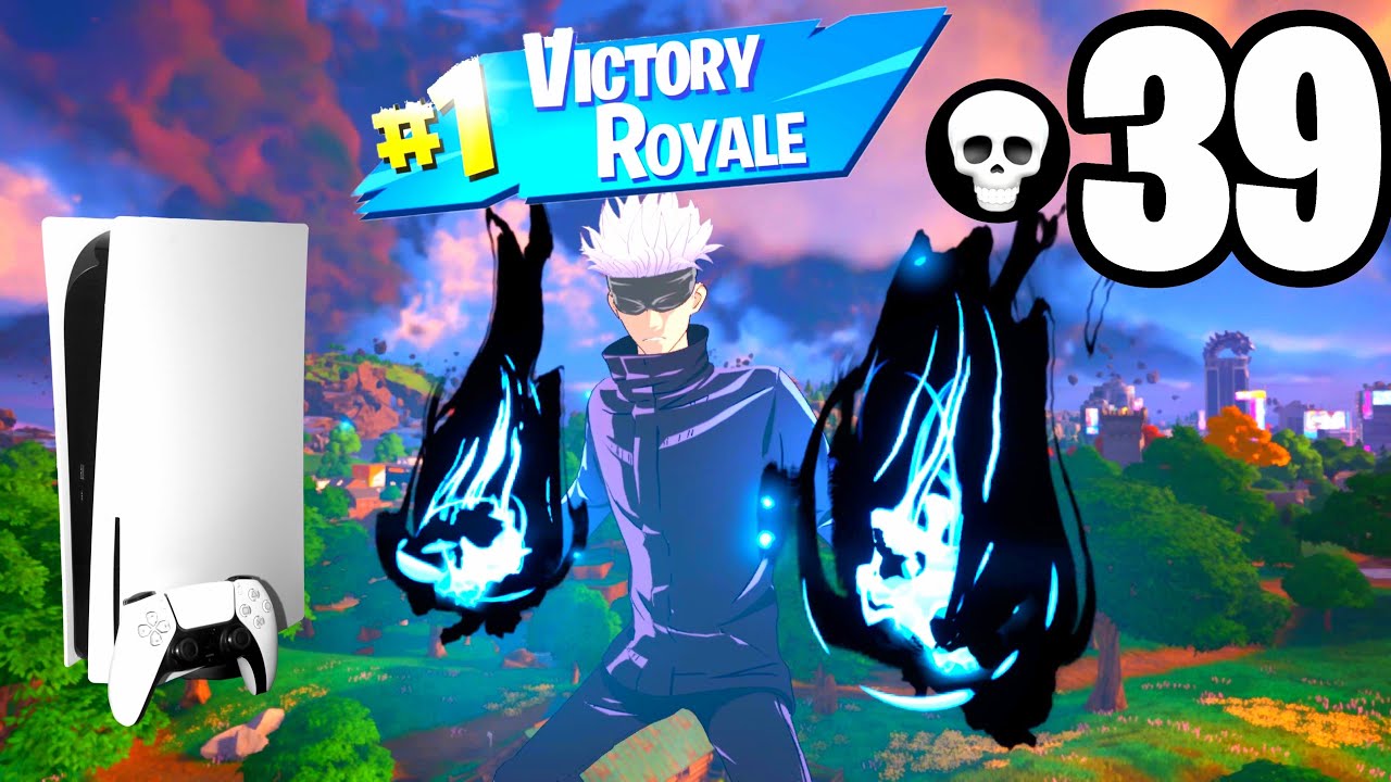 Satoru Gojo Skin Gameplay: 39 Kill Zero Build Solo Squad Win in Fortnite Ch. 4, Season 3