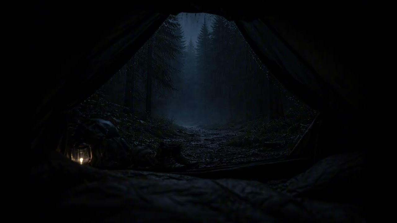 2 Hours of Rain Sounds in a Tent at Night | Deep Sleep & Relaxing Forest Rain 🌧️🏕️