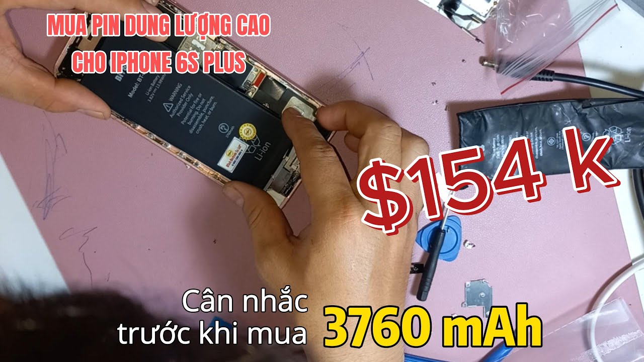 Mua và tự thay pin thay thế cho Iphone 6s plus 154k | Thích Là Mua #thich_la_mua #thaypiniphone