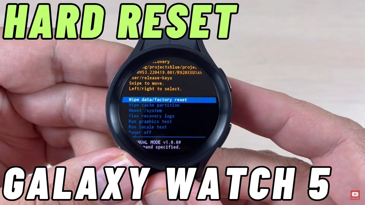 How to HARD RESET Samsung Galaxy Watch 5