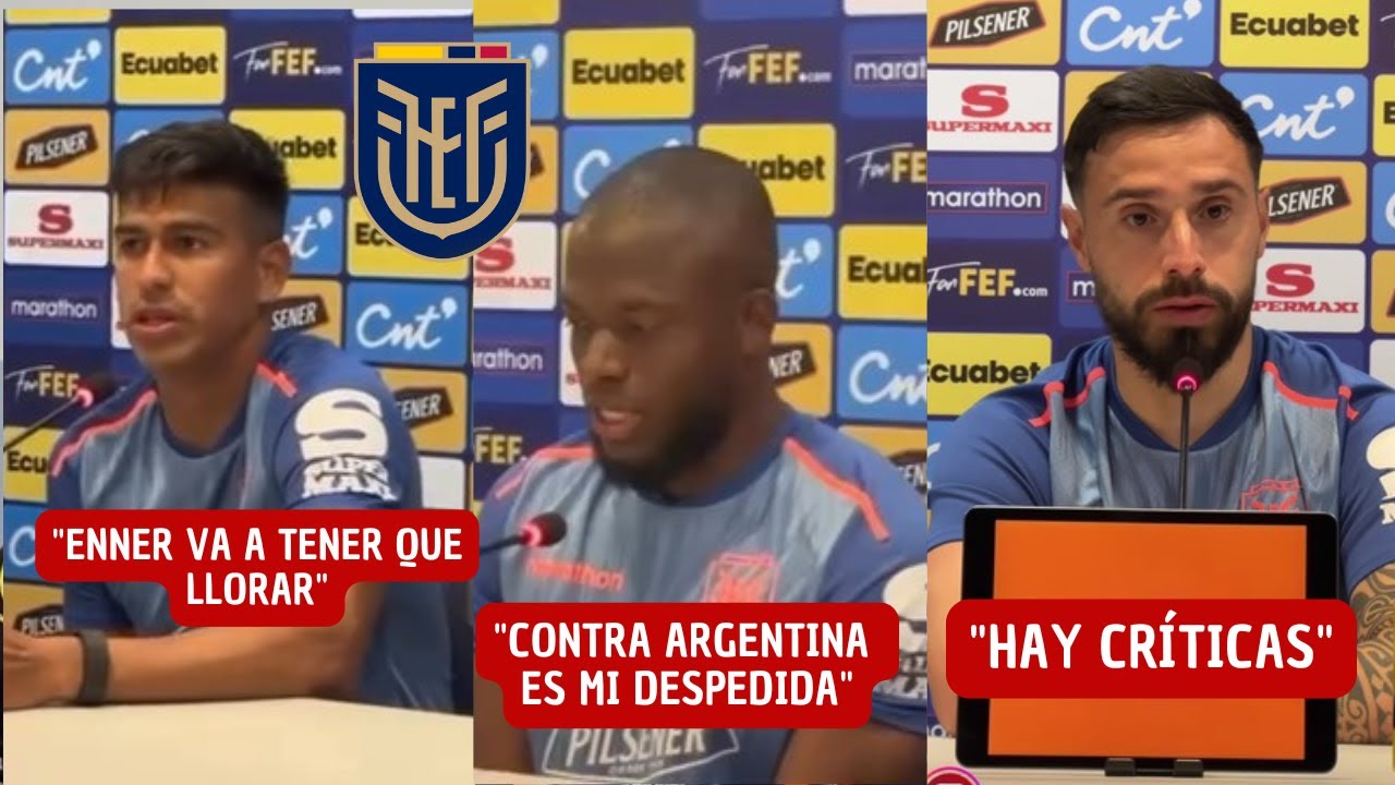 Pronunciamiento de los jugadores de Ecuador previo al partido contra Argentina