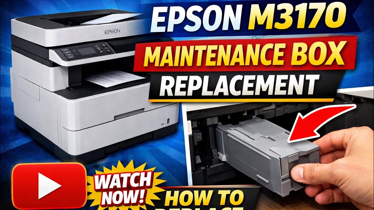 Epson M1140,M1170,M1180,M2140,M2170,M3140,M 3170 Maintenance Box Is At The End Of Its Service Life