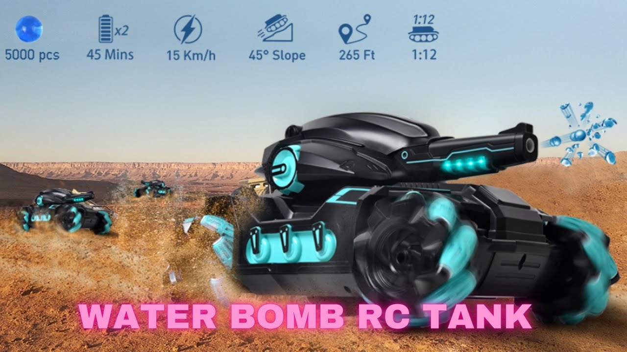 Kids' Water Bomb 4WD Military Tank RC Toy is the Coolest Toy Ever!