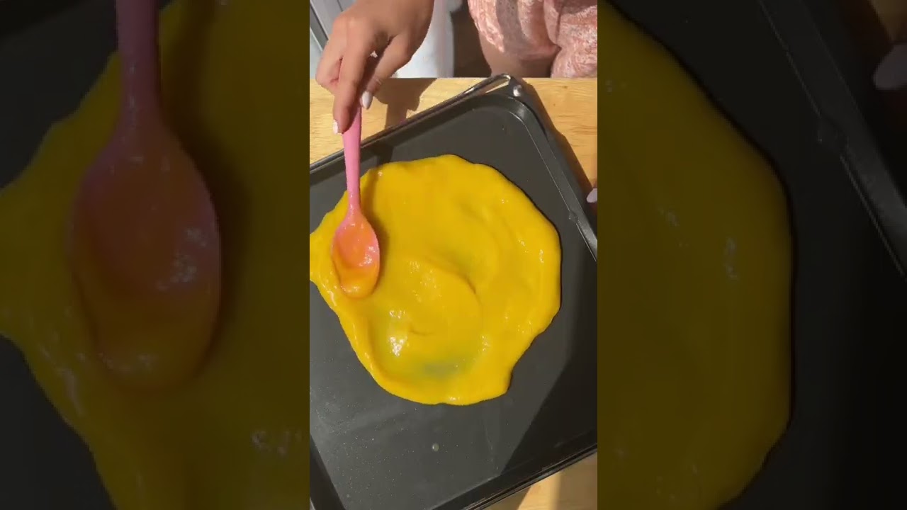 Mango Fruit Leather 🥭 #recipe #fruit #cookingchannel #vegan #snack