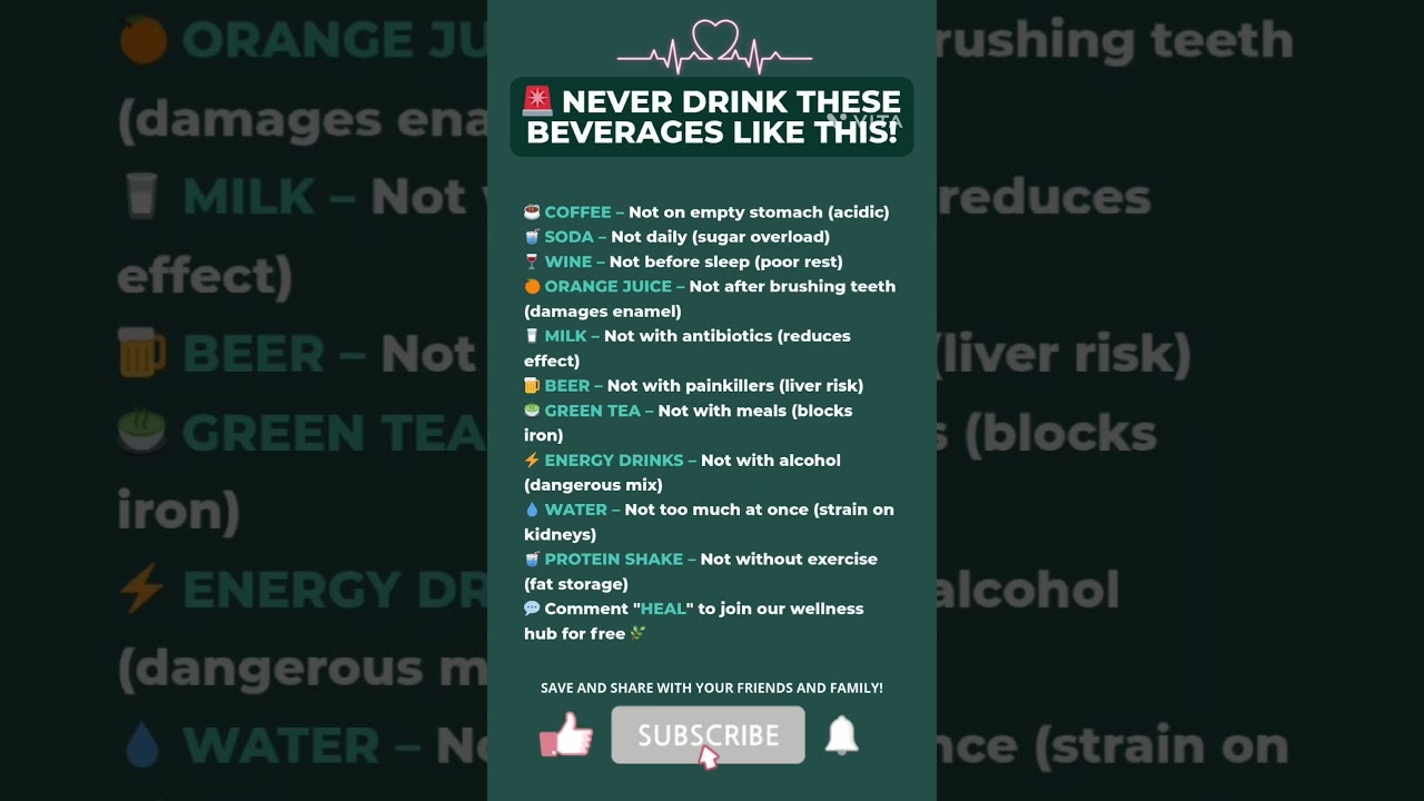🚫 Stop Drinking These Beverages the Wrong Way! | Health Tips You Need to Know #beverage #health