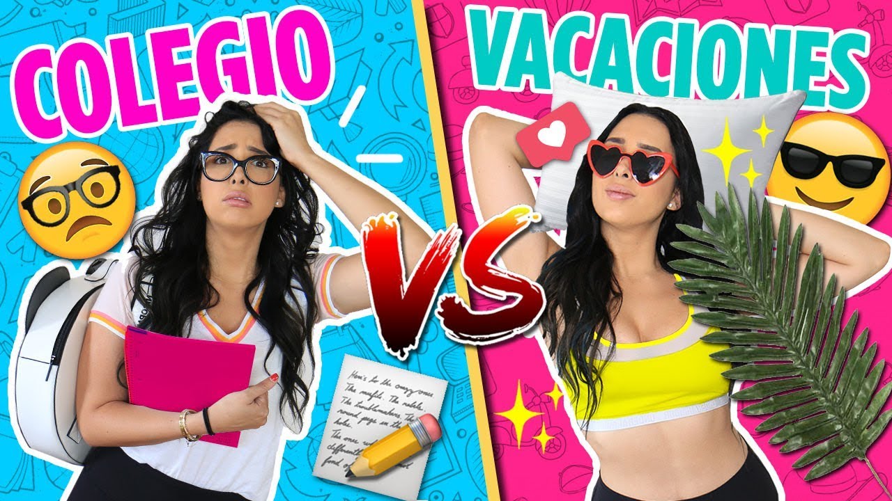 EN CLASES VS DE VACACIONES 🚌🏖| Mariale