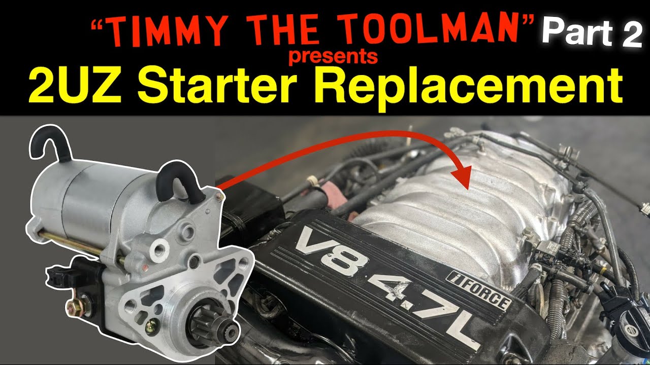 Toyota Lexus 2UZ-FE Starter Replacement (With the Secondary Air Injection System 2005-2011) (Part 2)