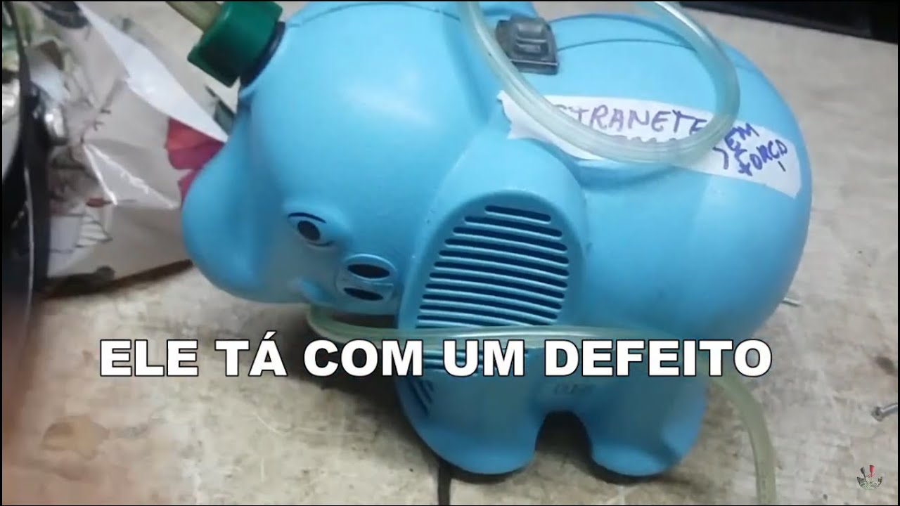 Como Consertar um NEBULIZADOR INFANTIL COM DEFEITO Inalador Compressor (Inalafante Azul) 127/220V