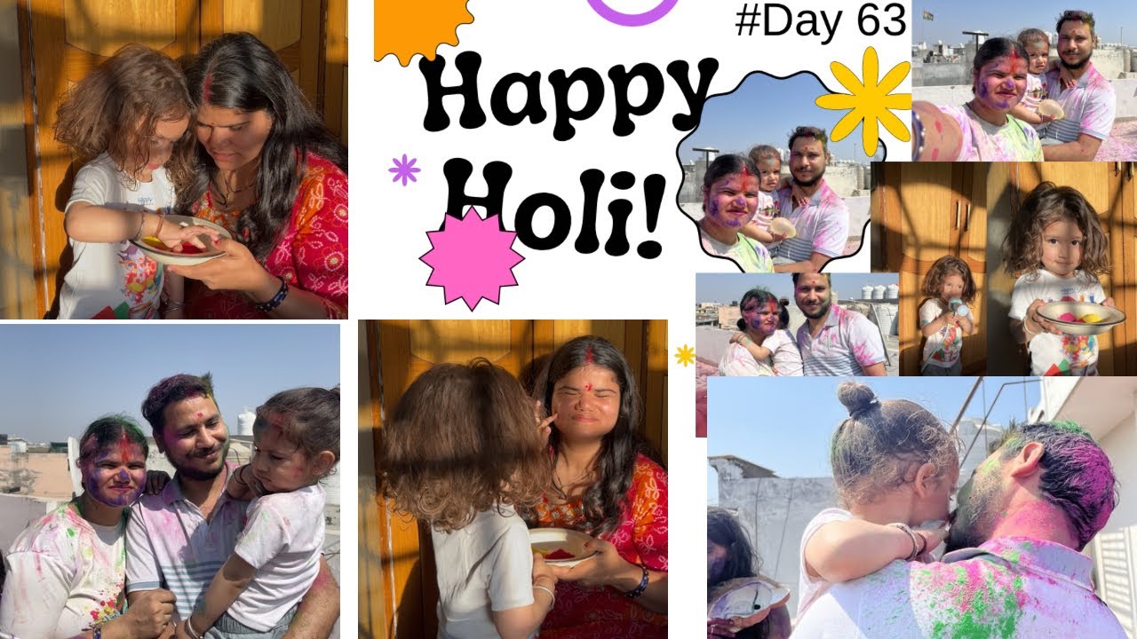 काफी समय बाद आज जमकर होली खेली 🎨 shivaye ने भी खुद चलाई पिचकारी | Daily Vlog”