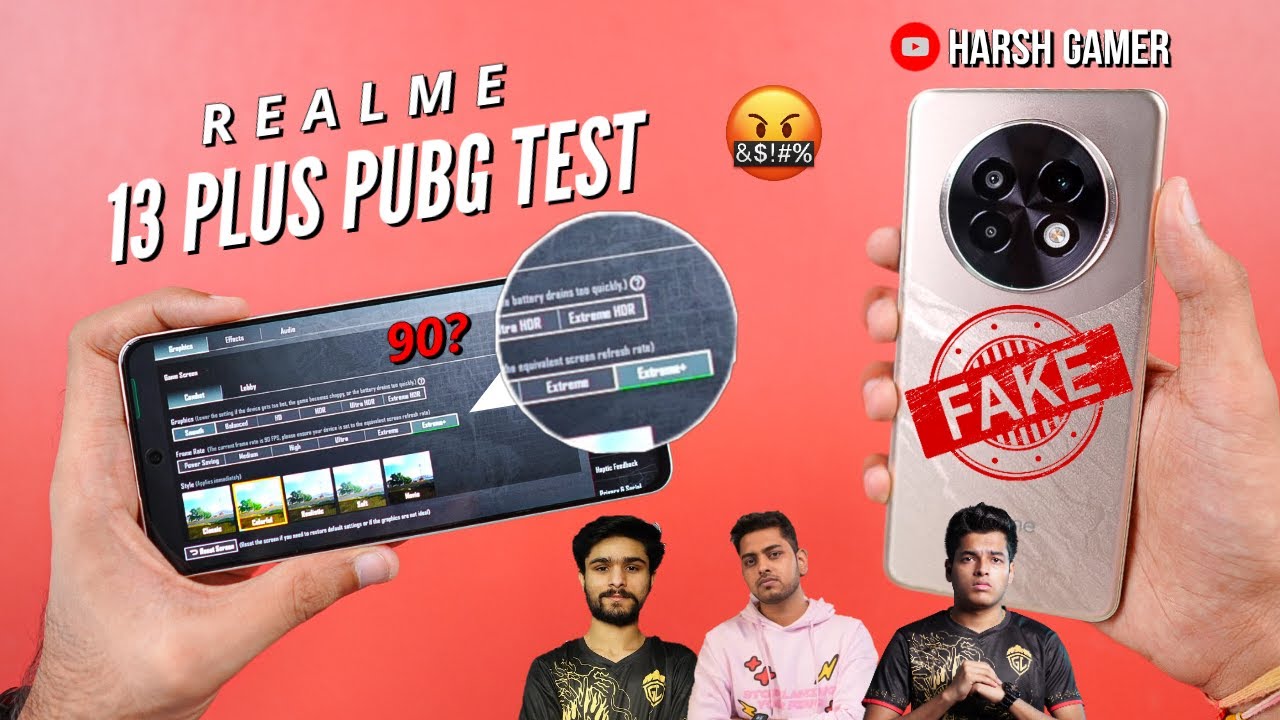 Realme 13 Plus Pubg Test With FPS Meter | Realme 13+ Ka Asli Sach 🤬