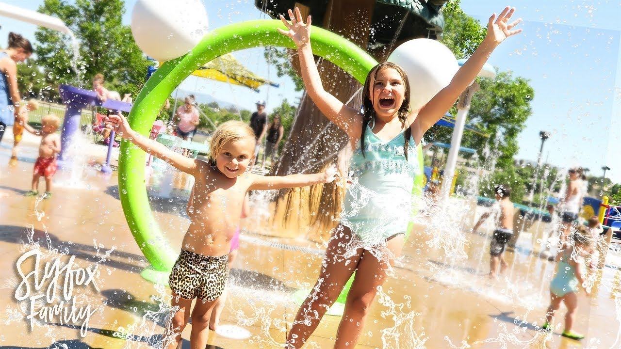 SURPRISE SPLASH PAD CRAZINESS! | Slyfox Family
