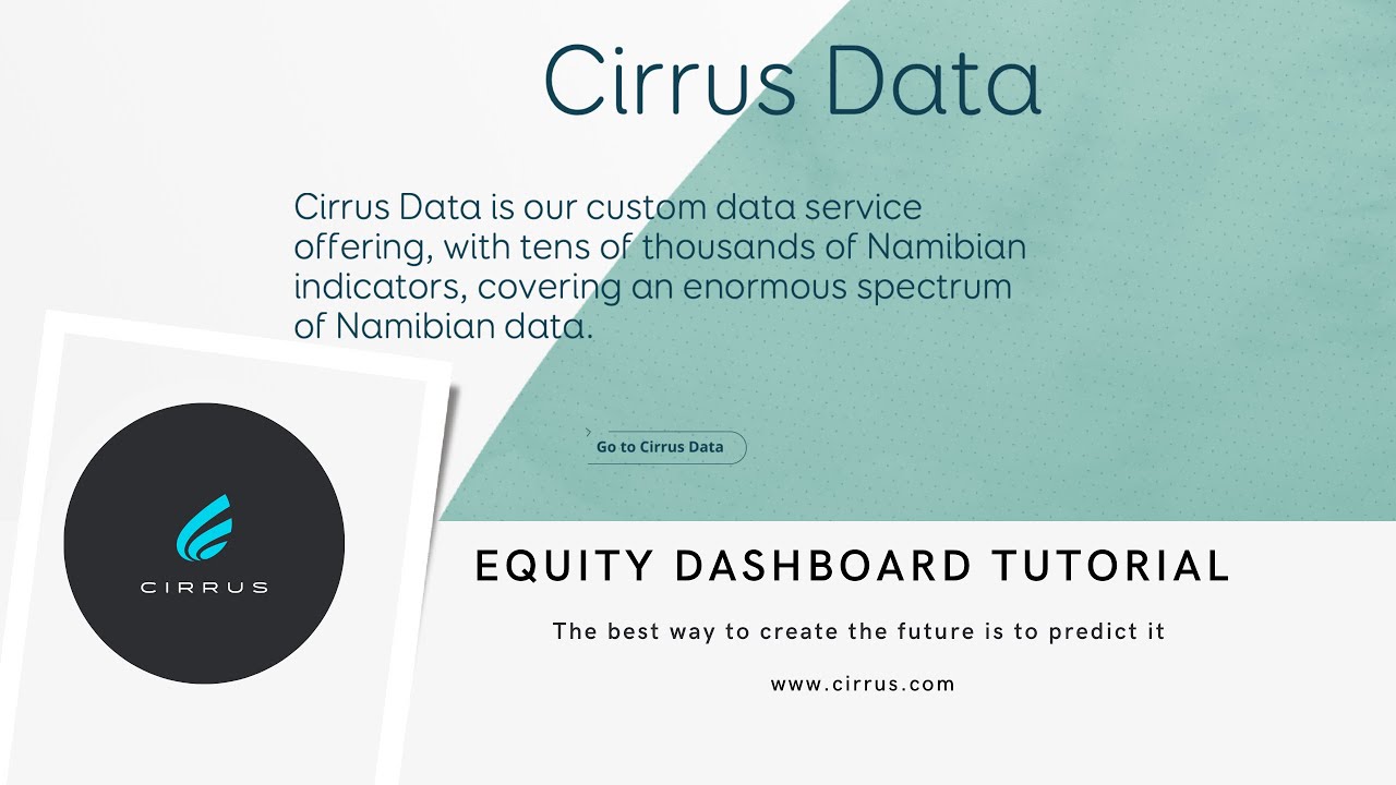 Cirrus Data: Equity Dashboards Tutorial