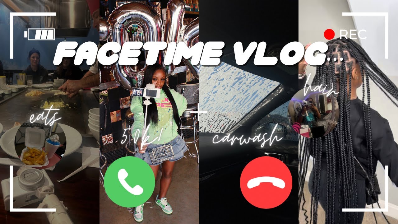 *FACETIME VLOG*: 50k shoot, hair, car wash, eats, cleaning, +more||Destiny Ja’Nay
