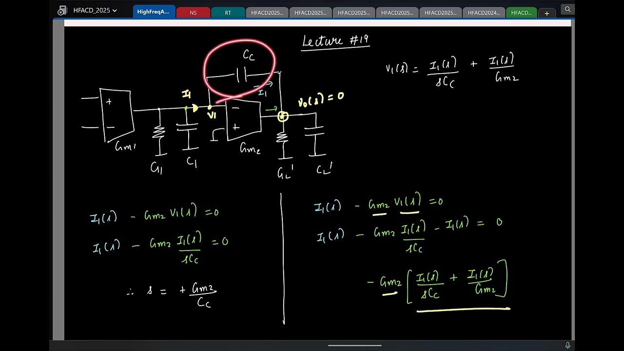 Lecture 19(1): Miller compensation: Adding a series resistor to eliminate RHP zero