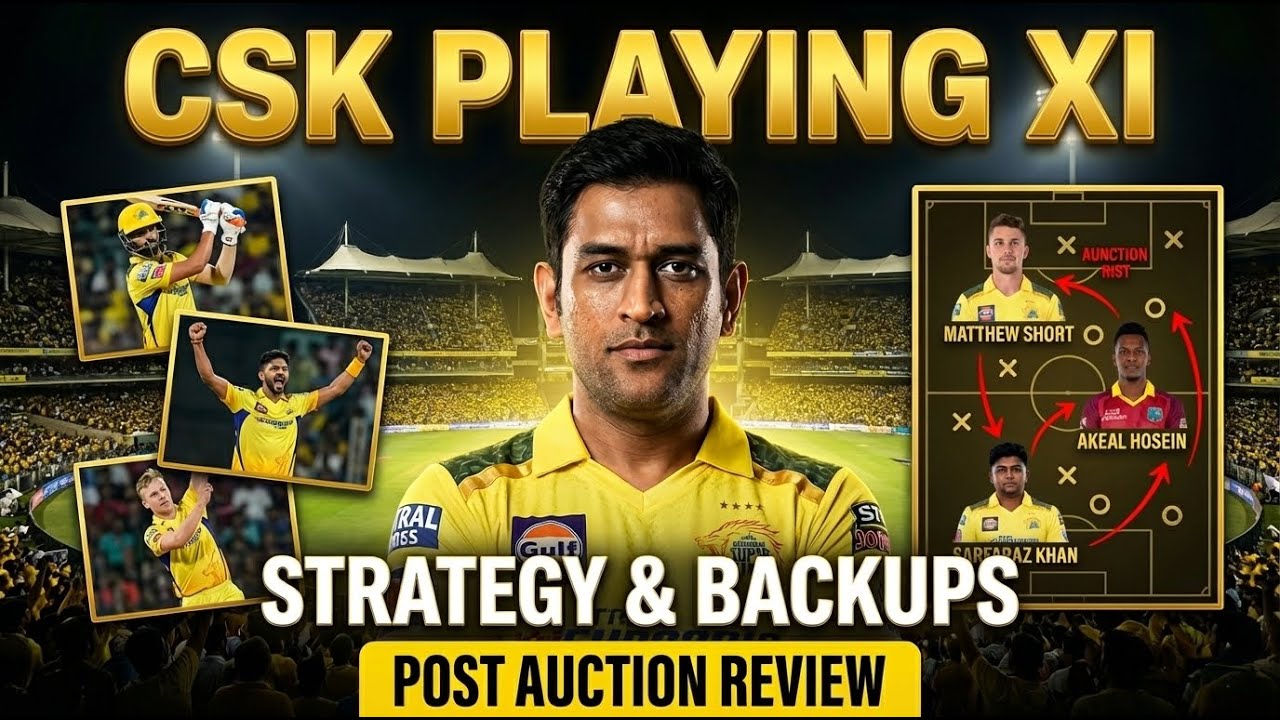 CSK Master Plan IPL 2026 🦁 Playing XII, Strategies & Backup Options