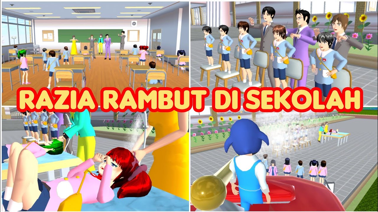 RAZIA RAMBUT DI SEKOLAH ANGEL || VLOG KING HAPPY FAMILY || Drama Dakura School Simulator