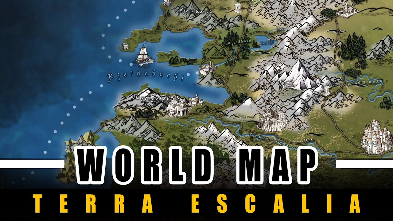 Foundry VTT Escalia World Map | Beneos Animates Tabletop RPG Maps and Sceneries