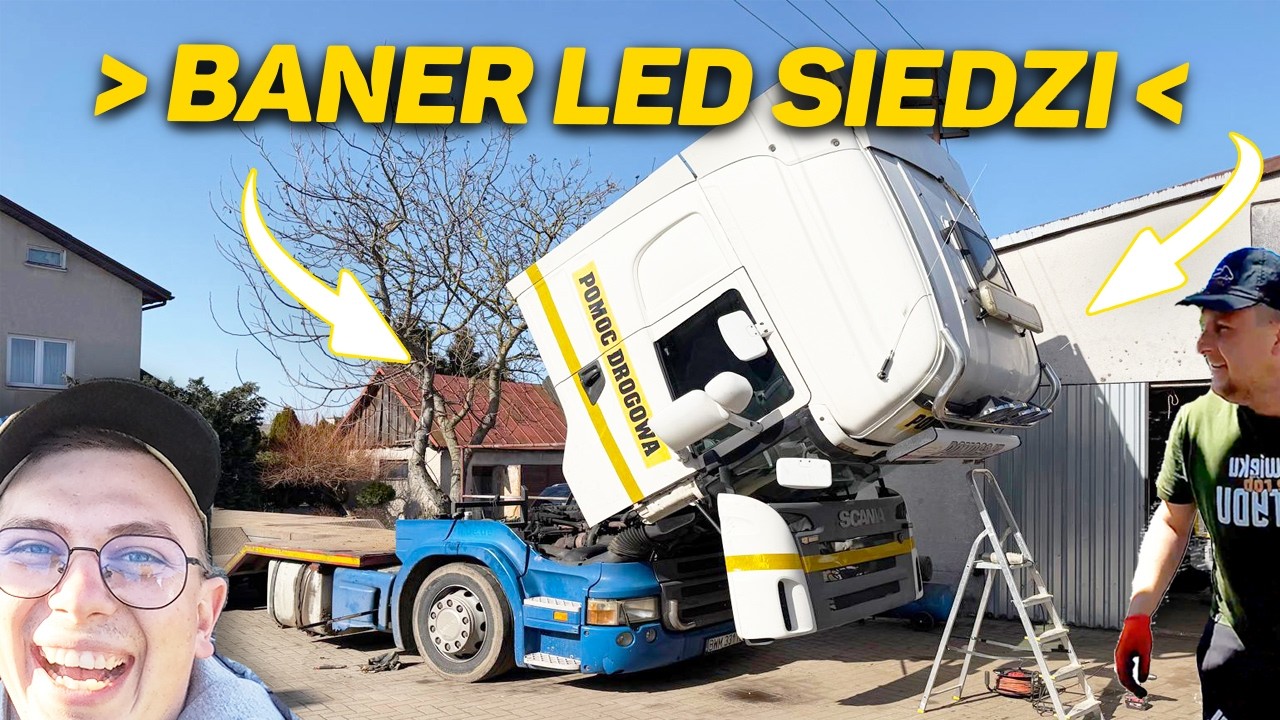 MONTUJEMY PODŚWIETLANY BANER W SCANII