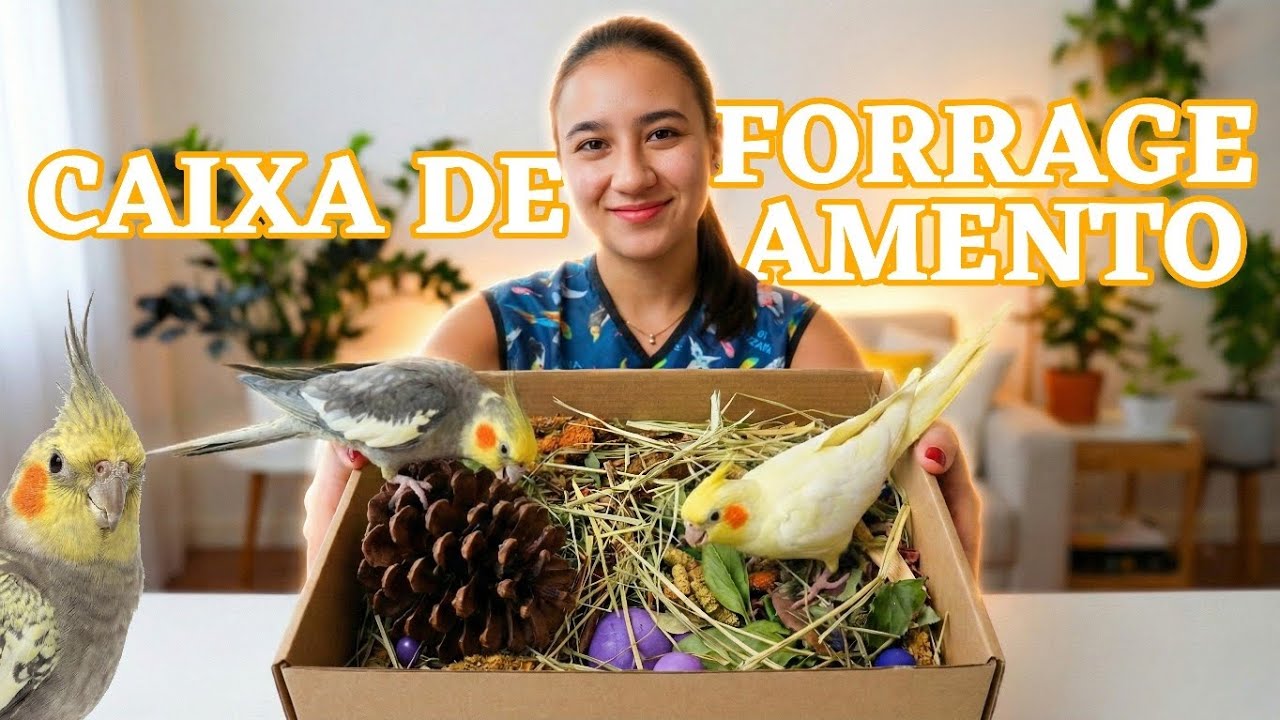 Brinquedo para calopsita! CAIXA DE FORRAGEAMENTO