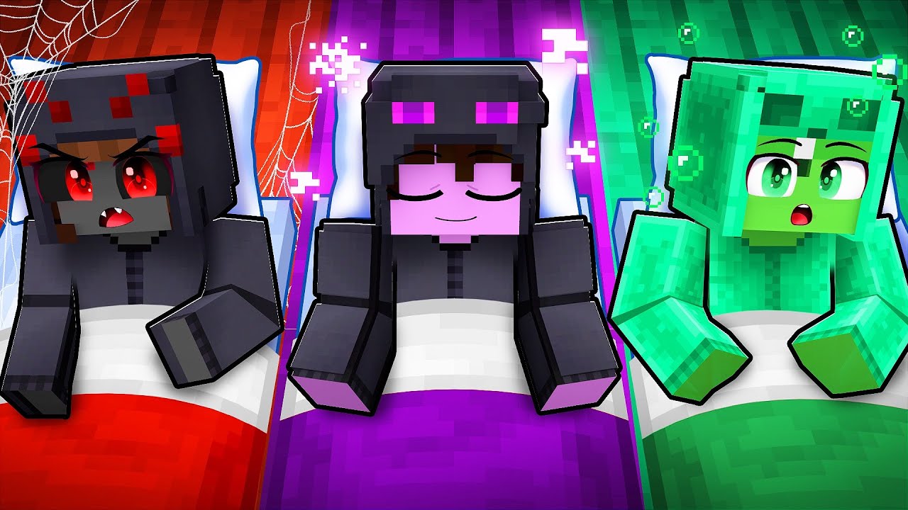 FESTA de PIJAMAS de MONSTROS no Minecraft!