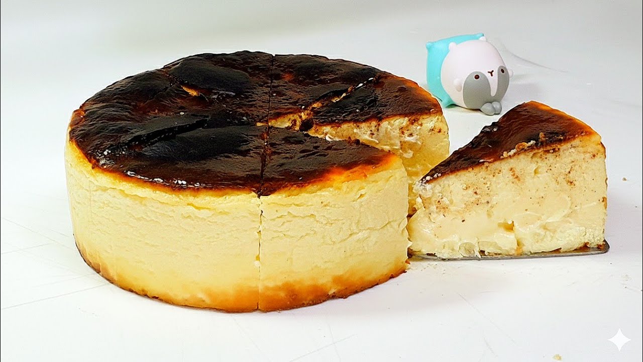 Насыщенный, сливочный баскский чизкейк, от которого вы не сможете оторваться, попробовав его.
