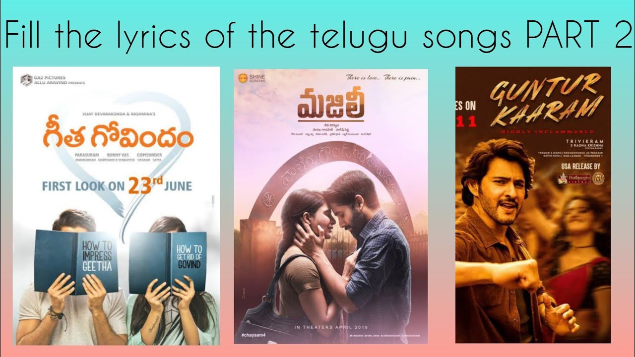Fill the lyrics of the telugu songs PART 2 | @TheActorsAndActress | Subscribe For More Videos